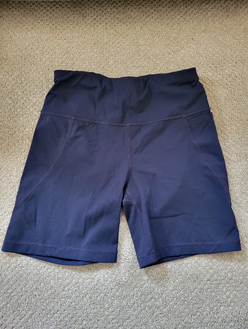 Sweaty Betty XS Power Biker Short, Navy Blue, 6"